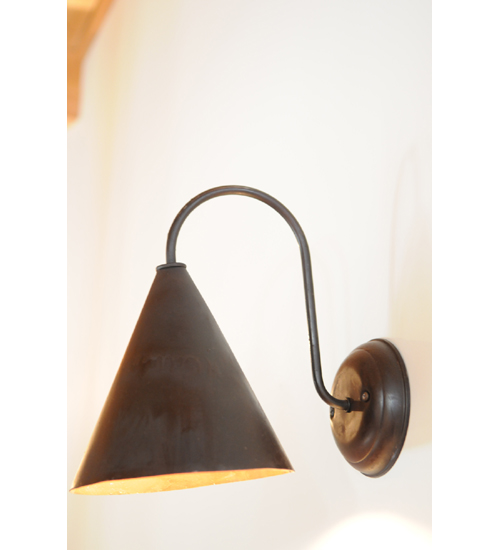 111210 Hand Wrought Iron Roof Wall Sconce