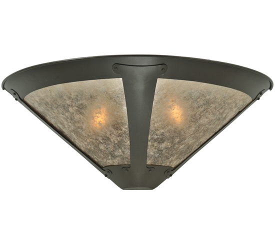 111882 22 In. W Van Erp Silver Mica Wall Sconce