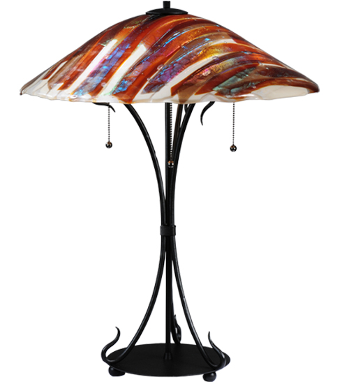 108321 28 In. H Marina Fused Glass Table Lamp