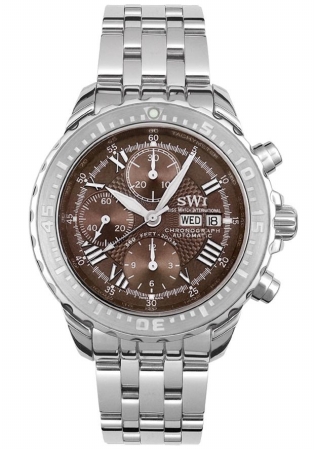 Swiss Watch International SWIA9258.S.BR.SBRSP Men s Limited Edition Automatic Chronograph Stainless Steel