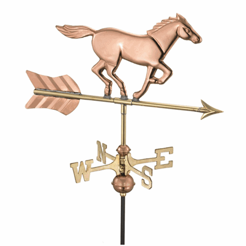 Good Directions 801P Garden Weathervanes Horse  Polished Copper
