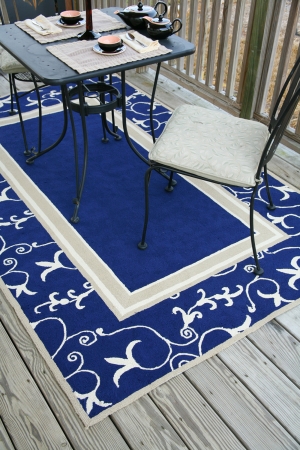 Sawgrass Mills Outdoor Rugs HRPBL8 Penelope Kings Blue Large