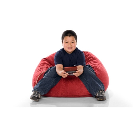 One Up Innovations 11642276 Jaxx Club Jr. Kids Foam Bean Bag  Microsuede Cherry