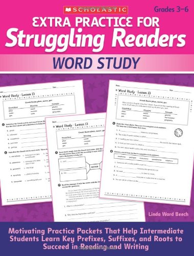 Scholastic 978-0-545-12411-9 Extra Practice For Struggling Readers - Word Study