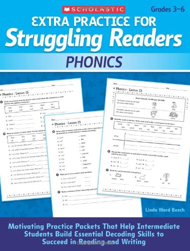 Scholastic 978-0-545-12409-6 Extra Practice For Struggling Readers - Phonics