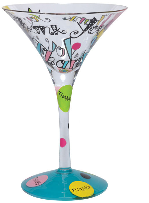 Lolita GLS45595J Thank You Martini Glass