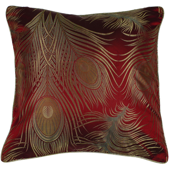 Surya PC11012222P 22 in. x 22 PolyFiber Decorative Pillows  Red and Gold