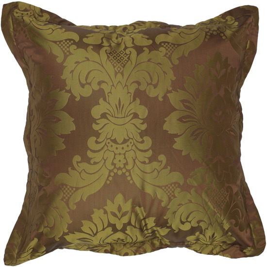 Surya PC12021818P 18 in. x 18 in. PolyFiber Decorative Pillows  Brown and Green