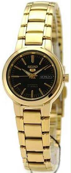 Womens Gold Tone Seiko 5 Autom