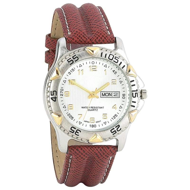 Navarre JEMWCHSG Men's Silver Face with Gold Accents Quartz Watch with Date