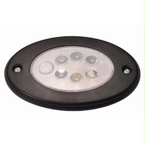 6-led Oval Recess Compartment Light White With Black Bezel