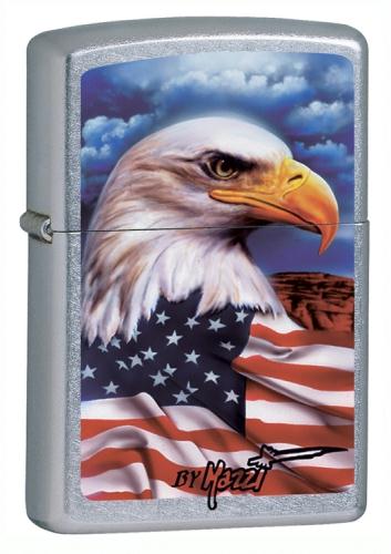 24764 Mazzi American Eagle And Flag Lighter - Street Chrome