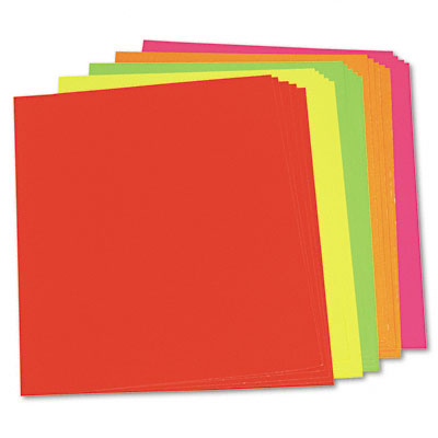 Neon Color Poster Board- 28 X 22- Green/pink/red/yellow- 25/carton