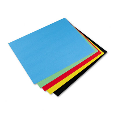 Pacon 54871 Colored 4-ply Poster Board- 28 X 22- Black/green/yellow/red/blue- 25/carton