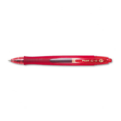 31403 G6 Roller Ball Retractable Gel Pen- Red Ink- Fine