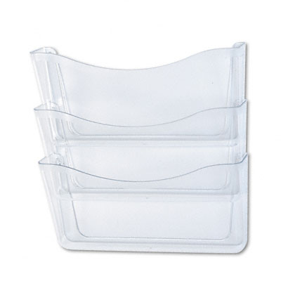 Unbreakable 3 Pocket Wall File Set- Letter- Clear