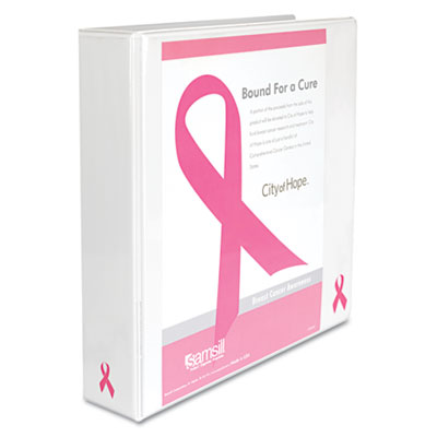 Samsill 10054 Breast Cancer Awareness View Binder 2amp;quot; Capacity White