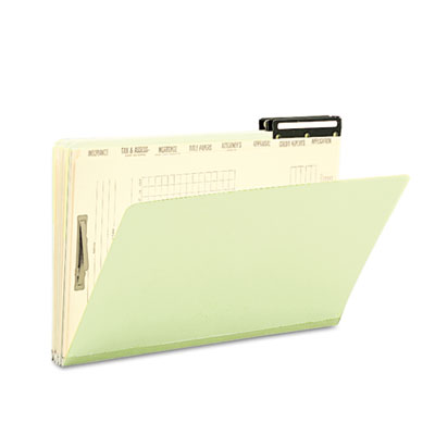 Pressboard Mortgage File Folder W/dividers & Metal Tab- Legal- Green- 10/box