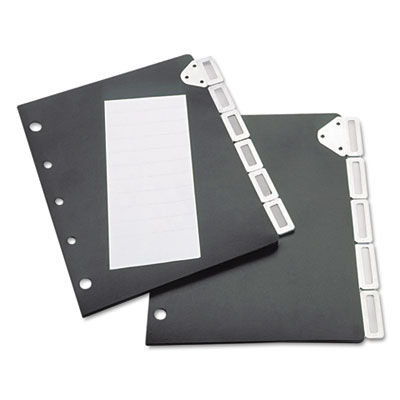 Tarifold- Inc. 50401 Index Divider Set For Catalog Rack- Five-tab Set- Black