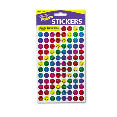 T46909mp Superspots & Supershapes Sticker Variety Packs- Sparkle Smiles- 1300/pack