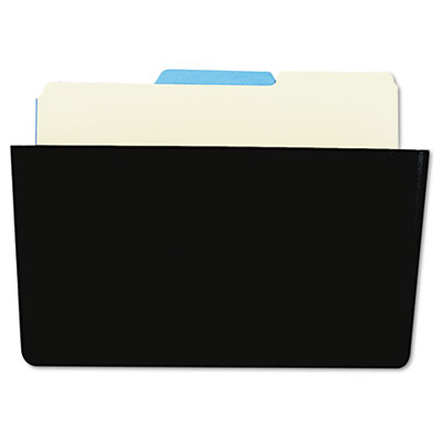 08122 Recycled Wall File- Add-on Pocket- Plastic- Black