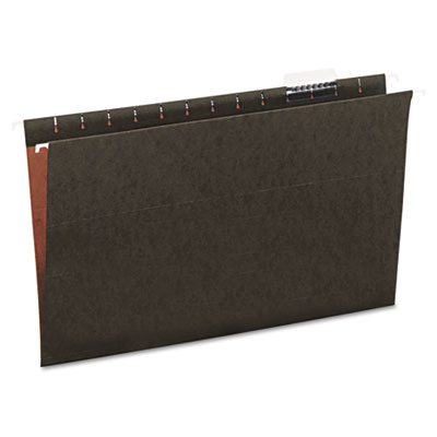 Universal 14215 Hanging File Folders 1/5 Tab 11 Point Stock Legal Standard Green 25/Box