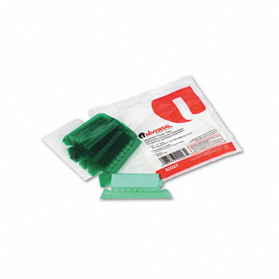 Universal 42227 Hanging File Folder Plastic Index Tabs 1/5 Tab 2 in Green 25/Pack