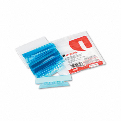 Universal 43326 Hanging File Folder Plastic Index Tabs 1/3 Tab 3 1/2 in Blue 25/Pack