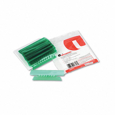 Universal 43327 Hanging File Folder Plastic Index Tabs 1/3 Tab 3 1/2 in Green 25/Pack