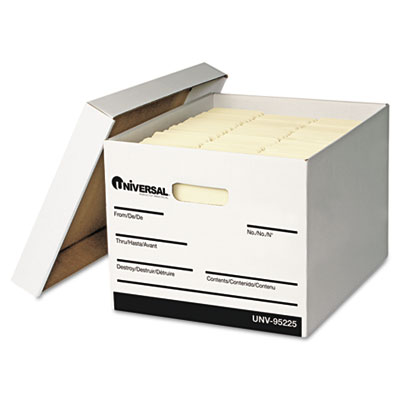 95225 Extra-strength Storage Box- Letter/legal- 12 X 15 X 10- White- 12/carton
