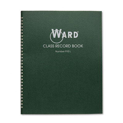 910l Class Record Book- 38 Students- 9-10 Week Grading- 11 X 8-1/2- Green