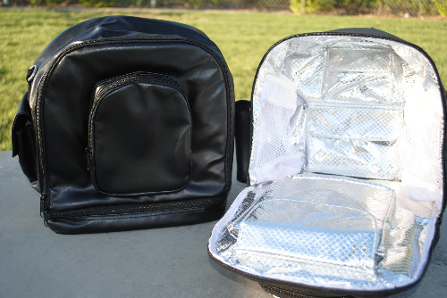 Idt1215-2-01 Icy Diamond Tote Backpack- Black