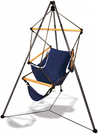 Kingspond 40001-kp Hammaka Tripod Stand With Midnight Blue Hanging Air Chair Combo