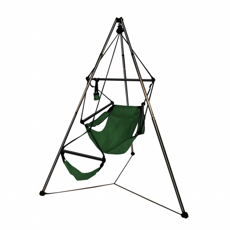 Kingspond 40002-kp Hammaka Tripod Stand With Hunter Green Hanging Air Chair Combo
