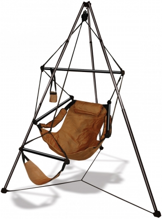 Kingspond 40003-kp Hammaka Tripod Stand With Natural Tan Hanging Air Chair Combo