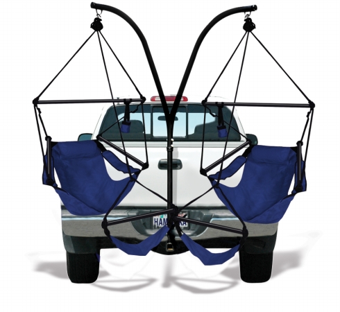 Kingspond 40501-kp Hammaka Trailer Hitch Stand With Midnight Blue Hammaka Chairs Combo
