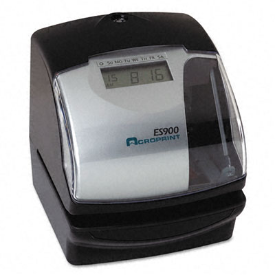 010209000 Es900 Digital Automatic Payroll Recorder/time Clock- Black