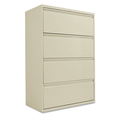 Alera La54-3654py Four-drawer Lateral File Cabinet- 36w X 19-1/4d X 54h- Putty