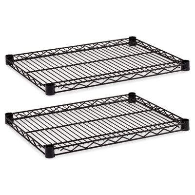 Alera SW582418BL Wire Shelving Extra Shelves 24w x 18d Black 2 Shelves/Carton