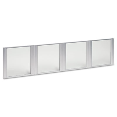 Alera Va30-1730 Glass Door Set With Silver Frame For 72&quot; Wide Hutch- 4 Doors/set