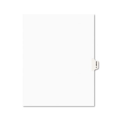 Preprinted Legal Side Tab Dividers- Exhibit Z- Letter- White- 25/pack