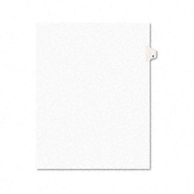 01405 -style Legal Side Tab Dividers- One-tab- Title E- Letter- White- Pack Of 25