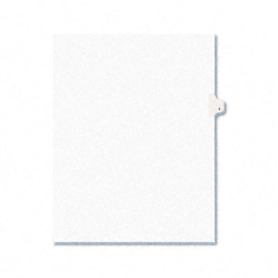 01409 -style Legal Side Tab Dividers- One-tab- Title I- Letter- White- Pack Of 25