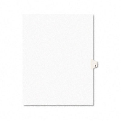01415 -style Legal Side Tab Dividers- One-tab- Title O- Letter- White- Pack Of 25