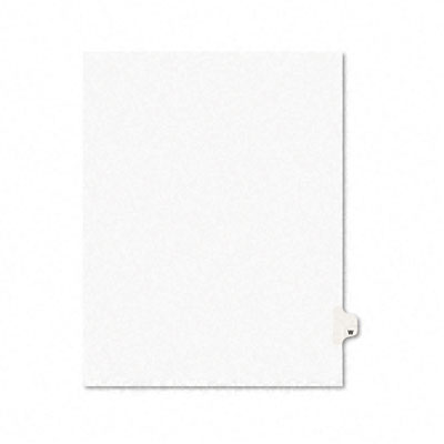 01423 -style Legal Side Tab Dividers- One-tab- Title W- Letter- White- Pack Of 25