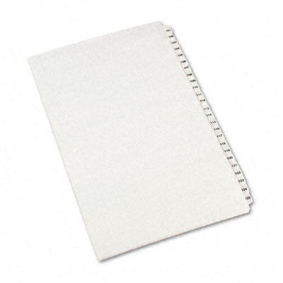 01434 -style Legal Side Tab Divider- Title: 101-125- 14 X 8 1/2- White- 1 Set