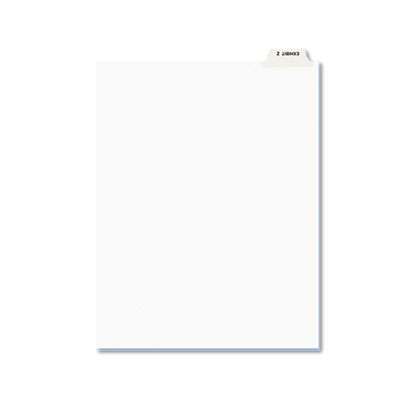 Preprinted Legal Bottom Tab Dividers- Exhibit Z- Letter- 25/pack