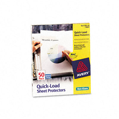 73803 Quick Top & Side Loading Sheet Protectors- Letter- Non-glare- 50/box