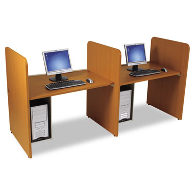 BALT 89892 AddOn H Carrel Laminate 43w x 273/4d x 42h Medium Oak