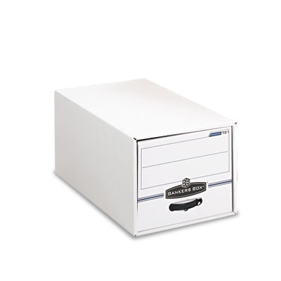 00721 Stor/drawer File Drawer Storage Box- Letter- White/blue- 6/carton